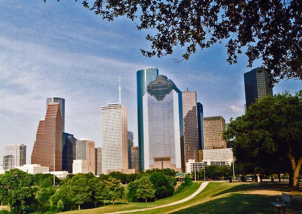 Houston Skyline with Heritage Plaza (in Center)