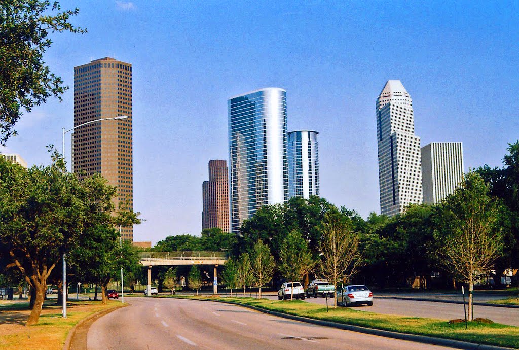 Houston Skyline with Allen Parkway