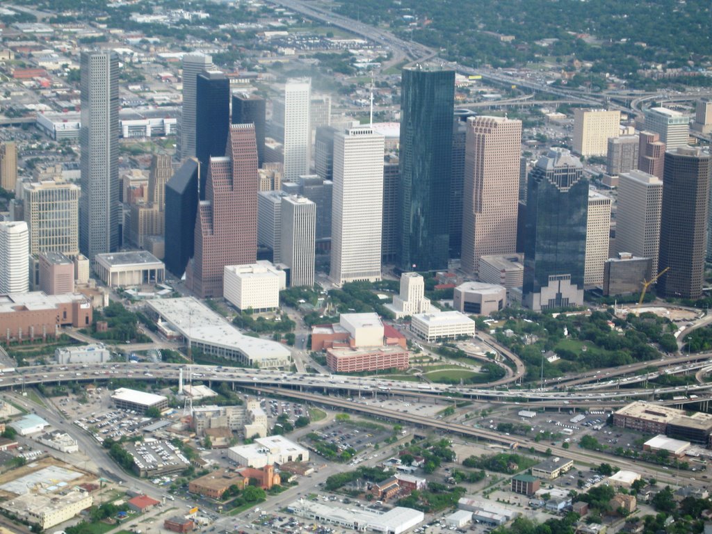 Aerial view of Downtown Houston
