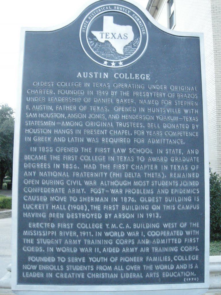 Austin College founded 1849 - Oct 2010