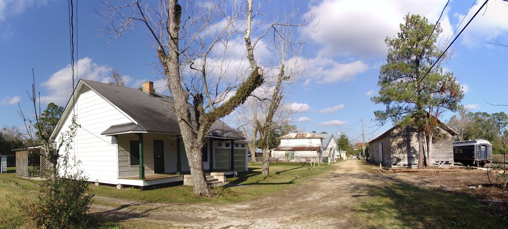 panoramic of historic aera behind the L&N railroad Deot, Milton (12-31-2011)