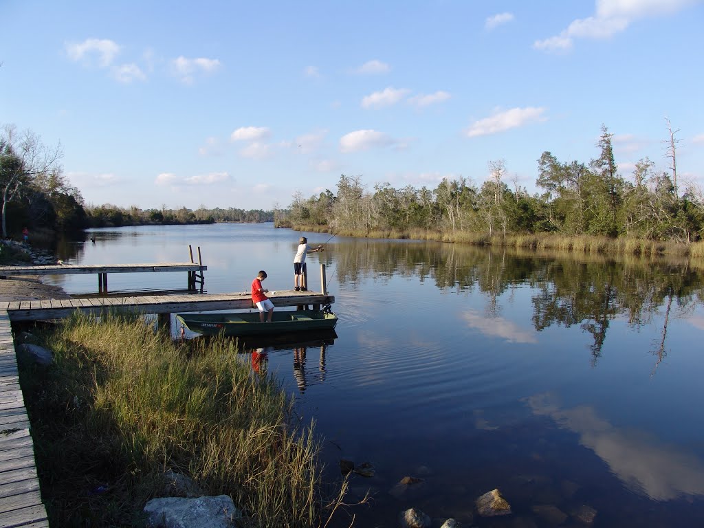 Blackwater River, looking NW from town park, Bagdad (12-31-2011)
