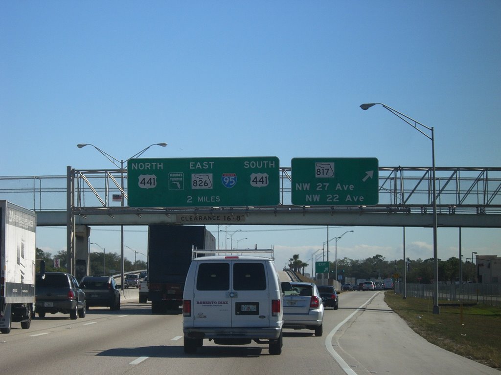 Going East on 826.