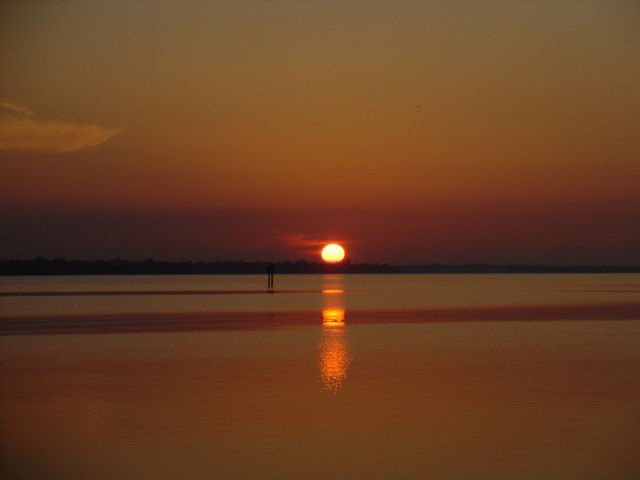 Sunrise by the bridge next to Manatee Memorial Hospital by Harold Mendoza