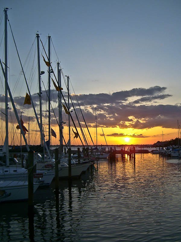 Sunset at the marina