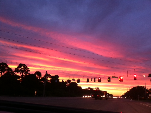 Flordia sky on fire.