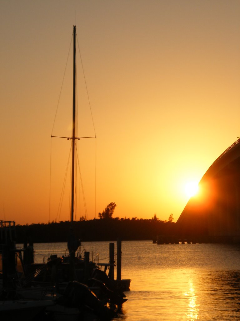 Sunset at Riverside Cafe