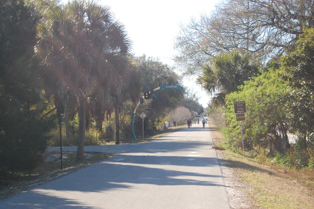 Entrance to the (3000 ft long)  Gulfport Spur