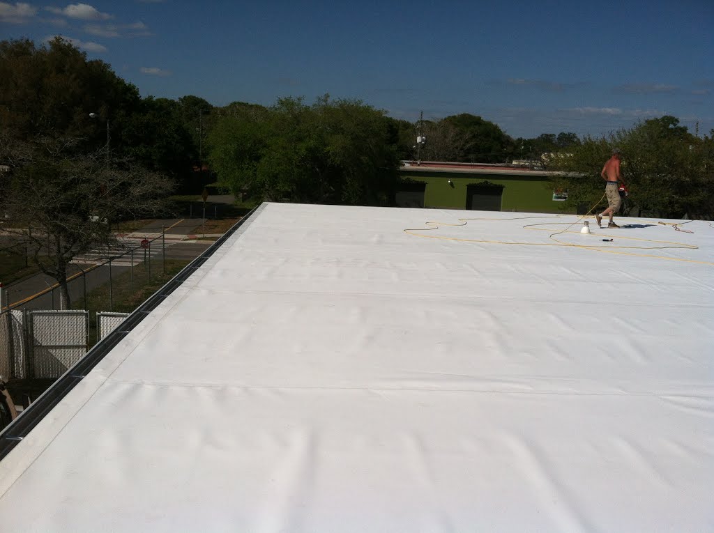 St Petersburg Roofing job in progress