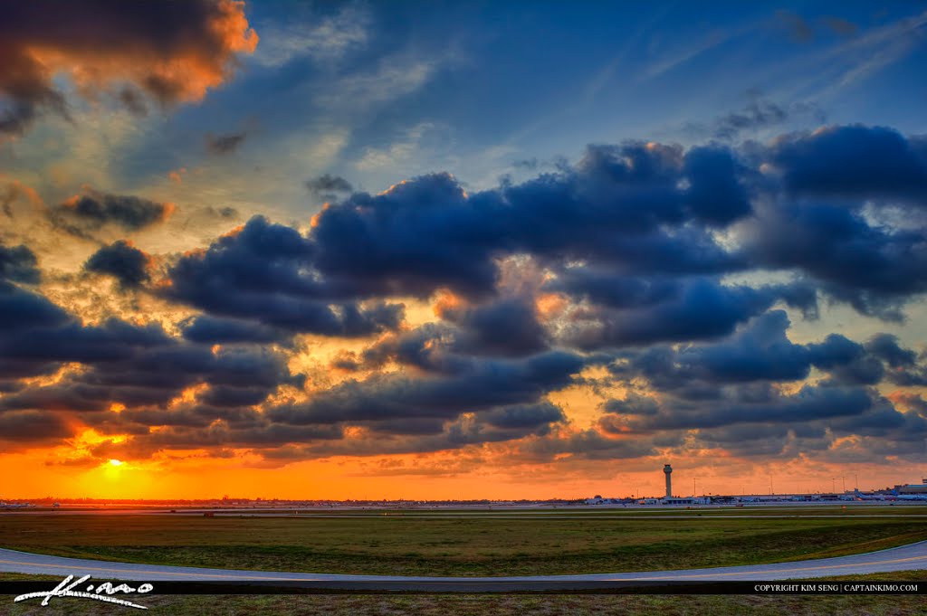 Sunset at the Airport in West Palm beach