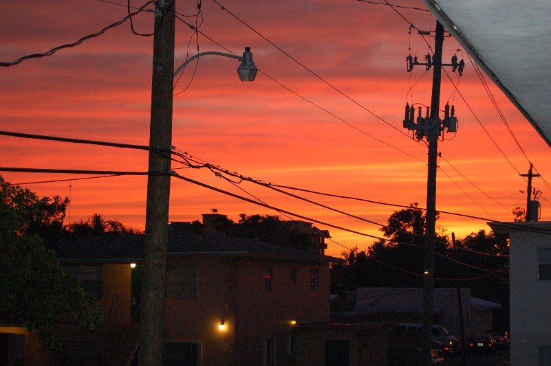 facing west