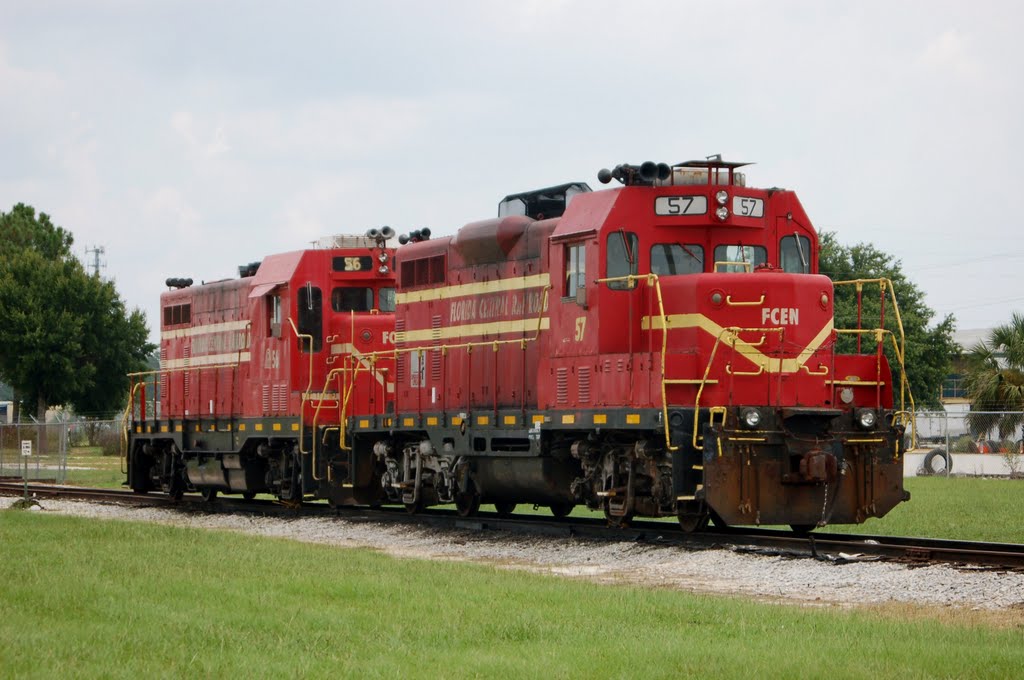 Florida Central Railroad Locomotives No 56 and No. 57 at Bartow, FL