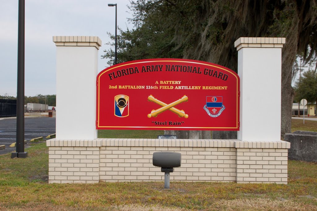 Sign - A Battery, 2nd Battalion, 116th Field Artillery Regiment, Florida Army National Guard, Bartow, FL
