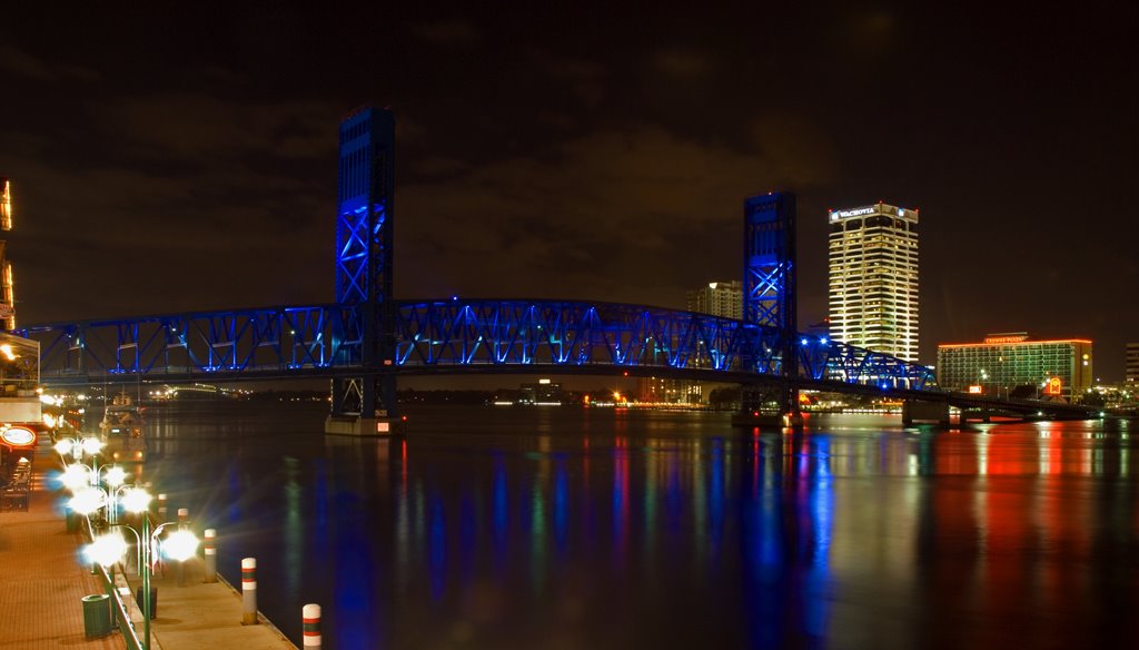 Main Street Bridge Jacksonville at Night