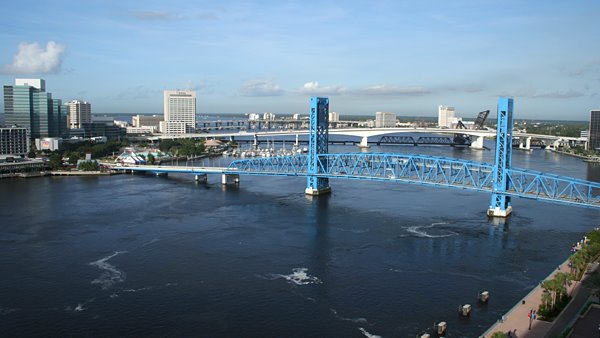 Jacksonville Florida Bridge in Morning