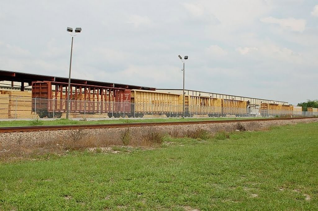 Center Beam Flat Cars set out at a CSX Transportation customer at Winter Haven, FL