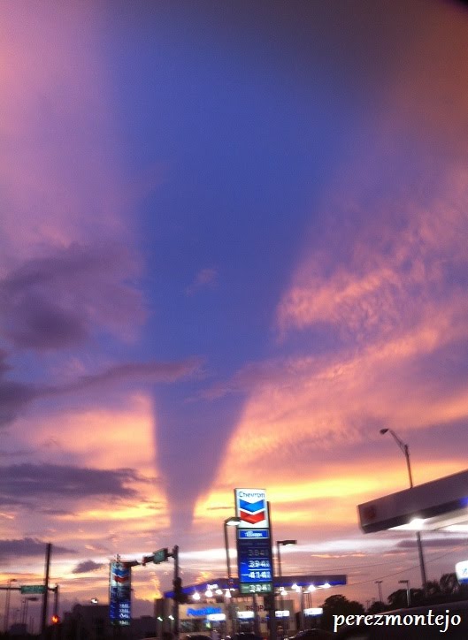 Espectacular atardecer en Miami.