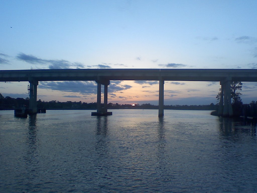 Carrabelle River Bridge at sunset