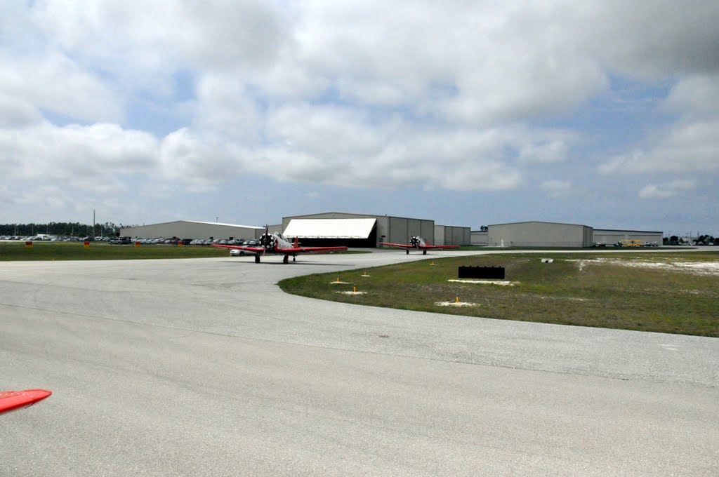 T-6 Texans taxing at Charlotte County Airport