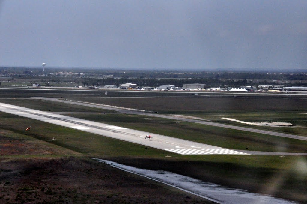 T-6 Texan landing at the Charlotte County Airport