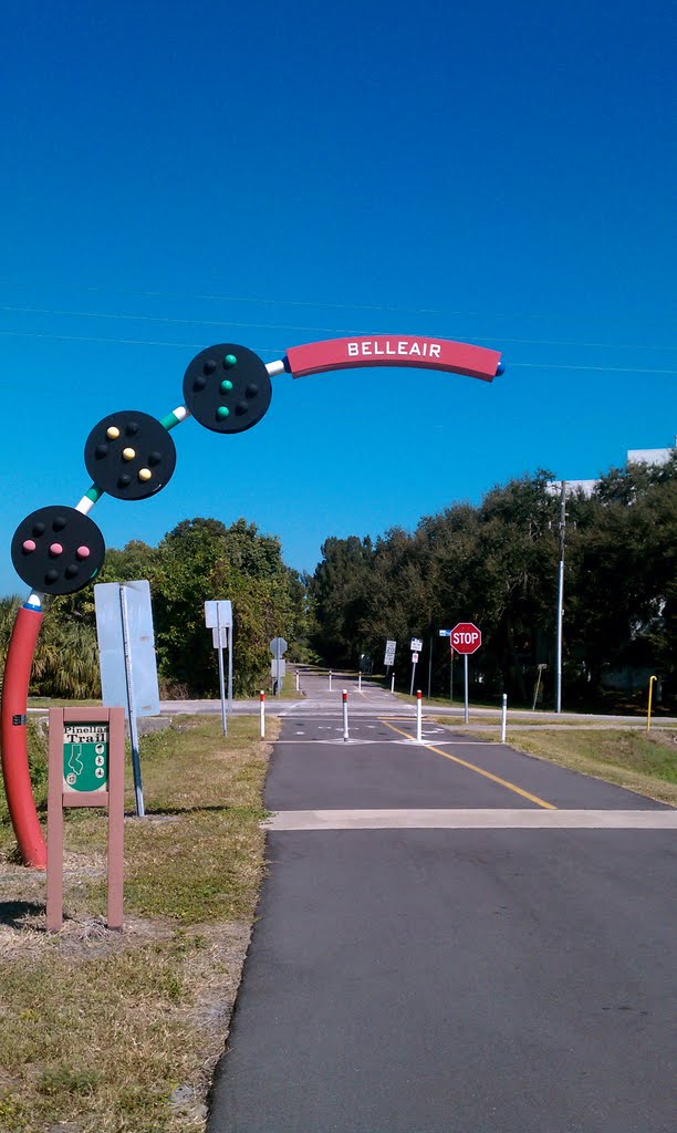 Belleair marker on Fred Marquis Pinellas Trail.