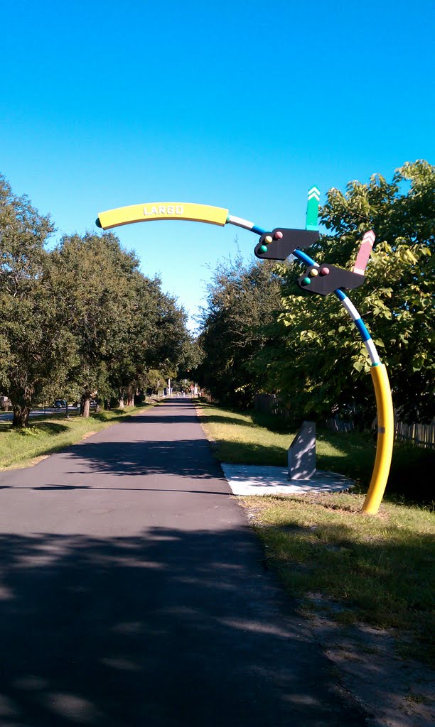 Largo marker on Fred Marquis Pinellas Trail.