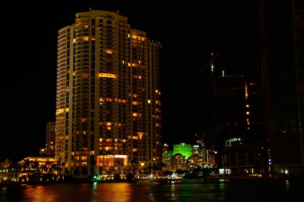Miami, Florida - Usa - Burlingame Island at Night