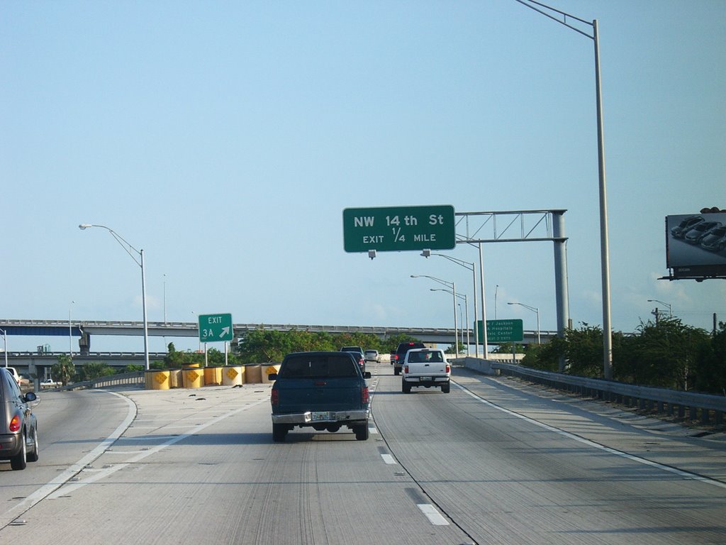 i-95 South bound to 836 West bound.