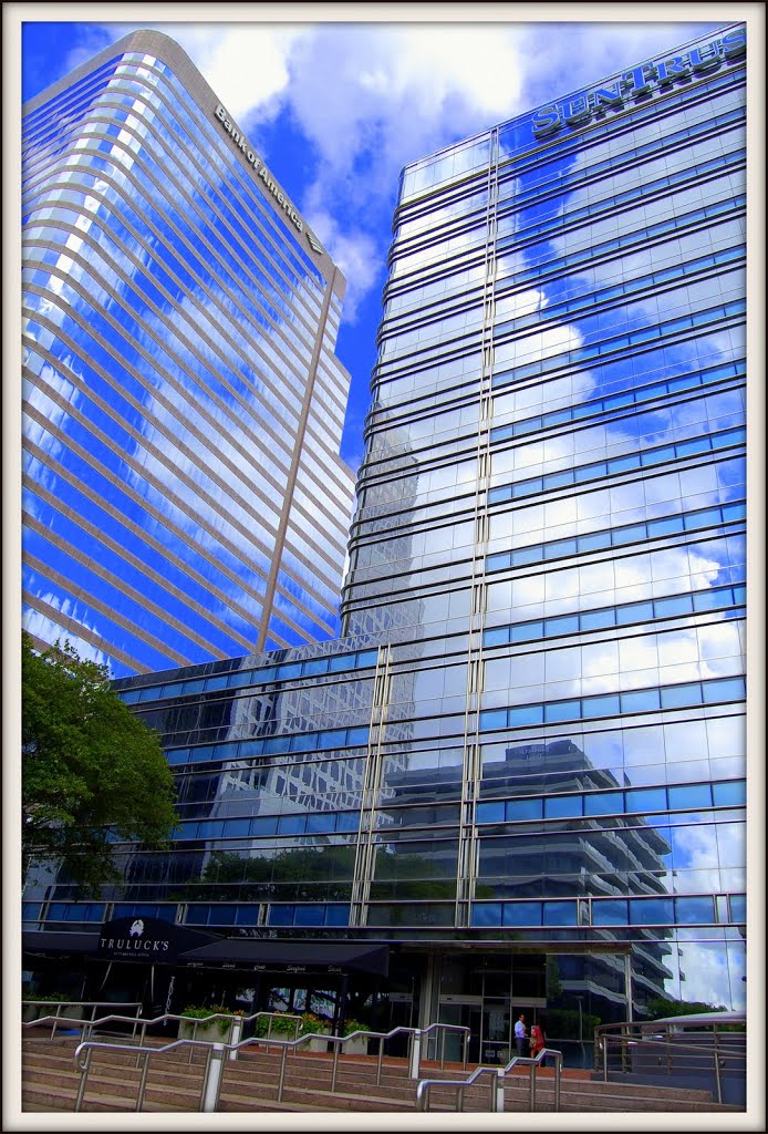Towers with reflections