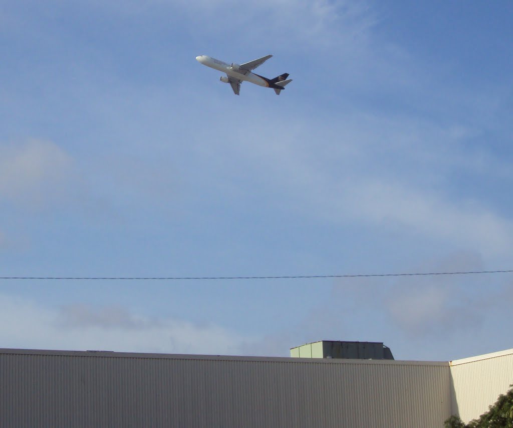UPS Airlines Boeing 767-300F taking off from Miami airport