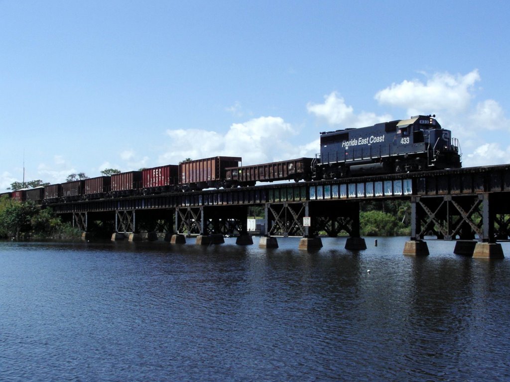 Train passing Crane Creek Bridge - Melbourne FL