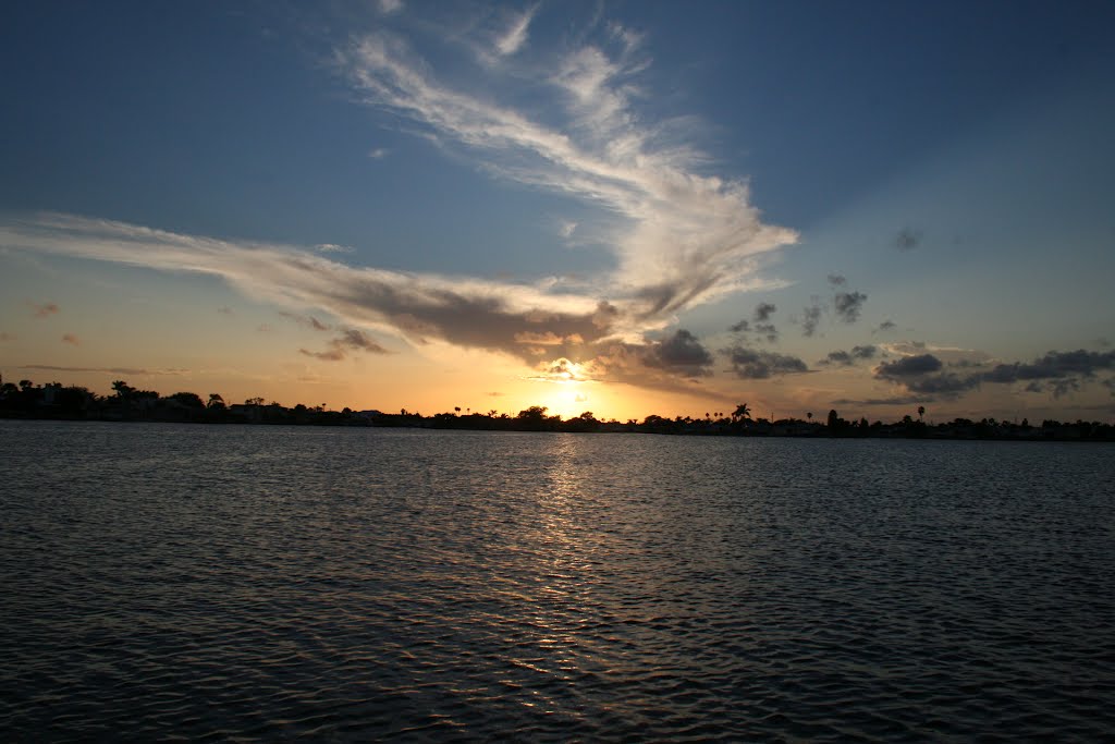 Sunset from Sykes Creek near Ulumay