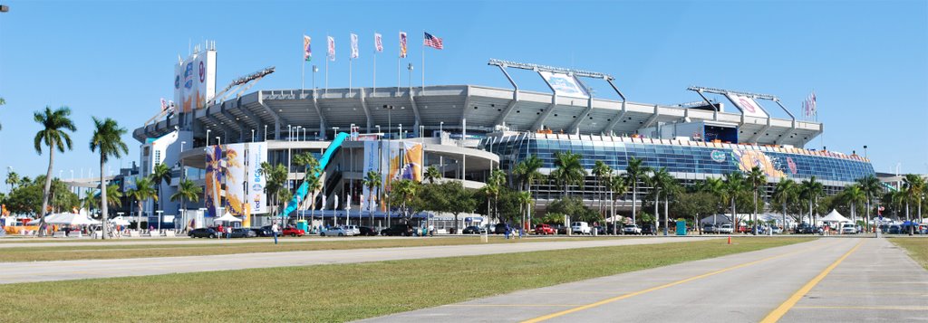 View from the parking lot of Dolphins Stadium