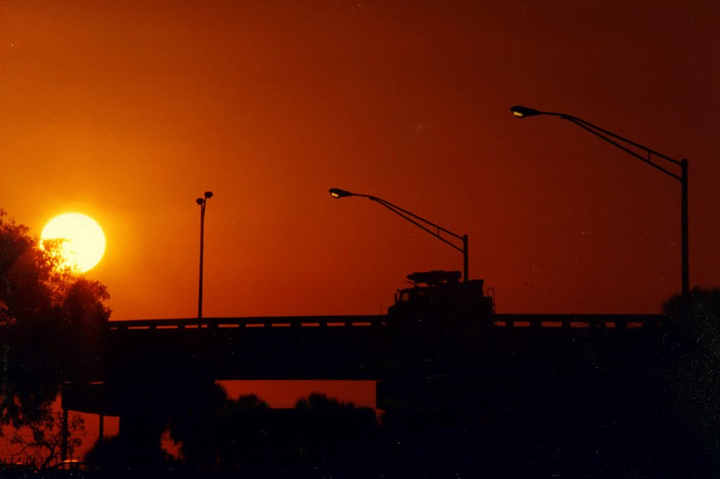 Sunset over I-95