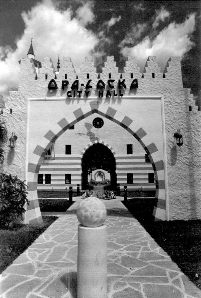Entrance, Opa-Locka City Hall, 777 Sharazad av, Opa-Locka, FL (1986)