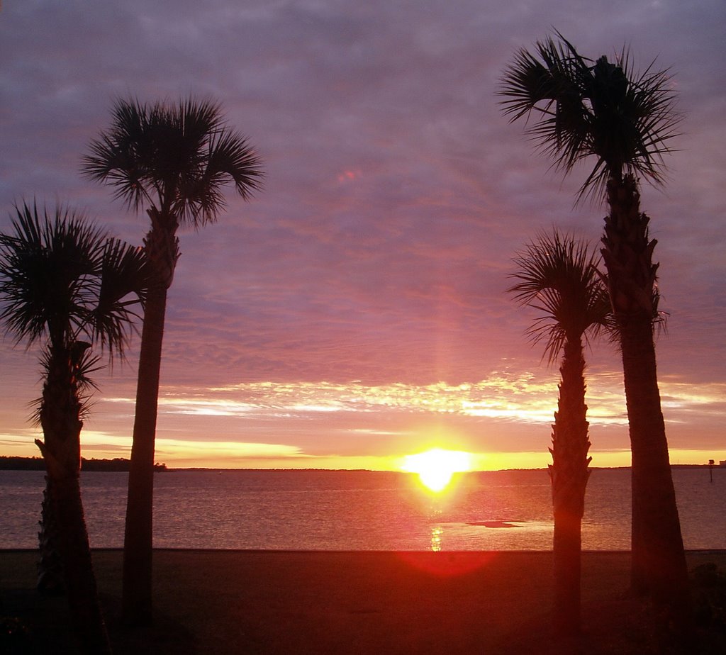 Sunset across the bay