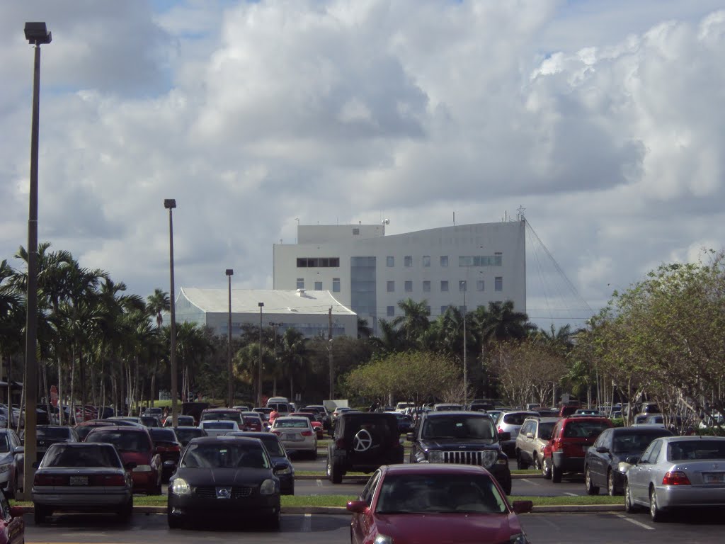Pembroke Pines City Hall Building seen from Bealls Outlet Shopping Plaza
