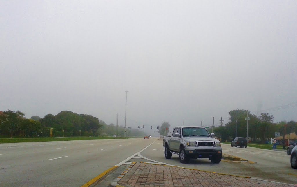 Foggy morning at Pines Blvd Eastbound