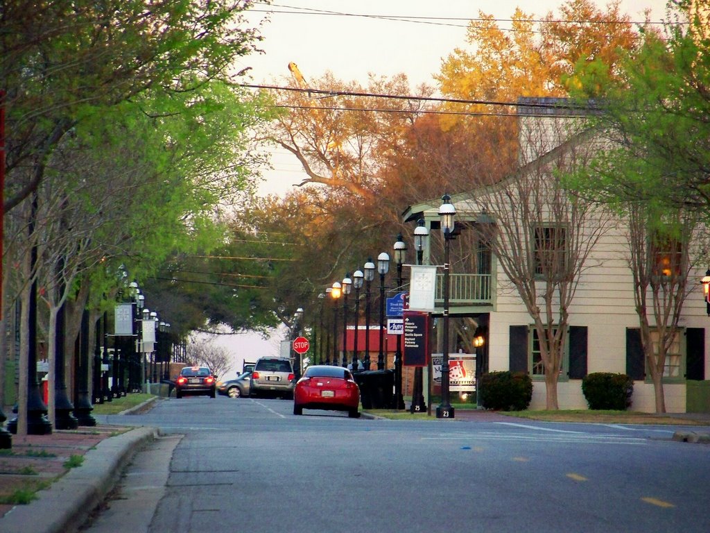 Historic Zarragossa St. at sunset
