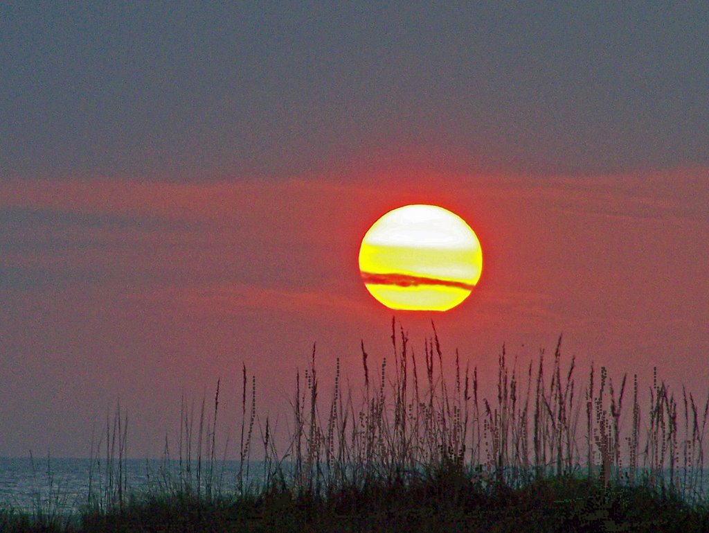 sunset on the beach