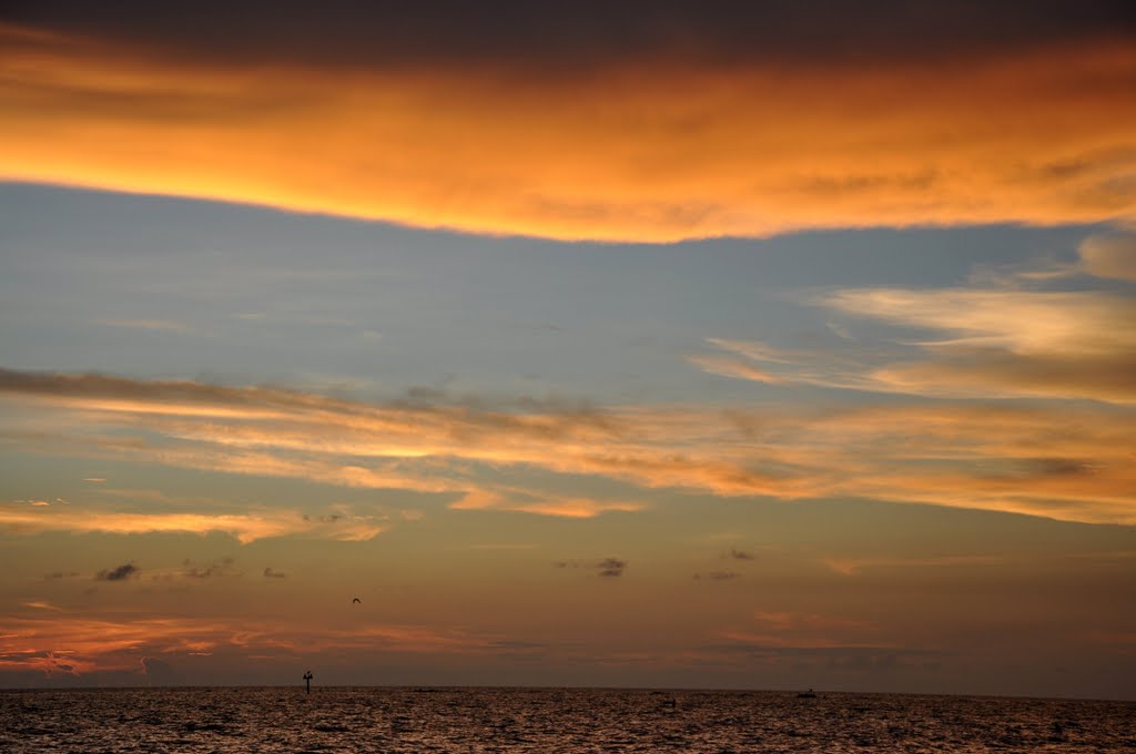 Orange Sunset Madeira Beach, Florida USA