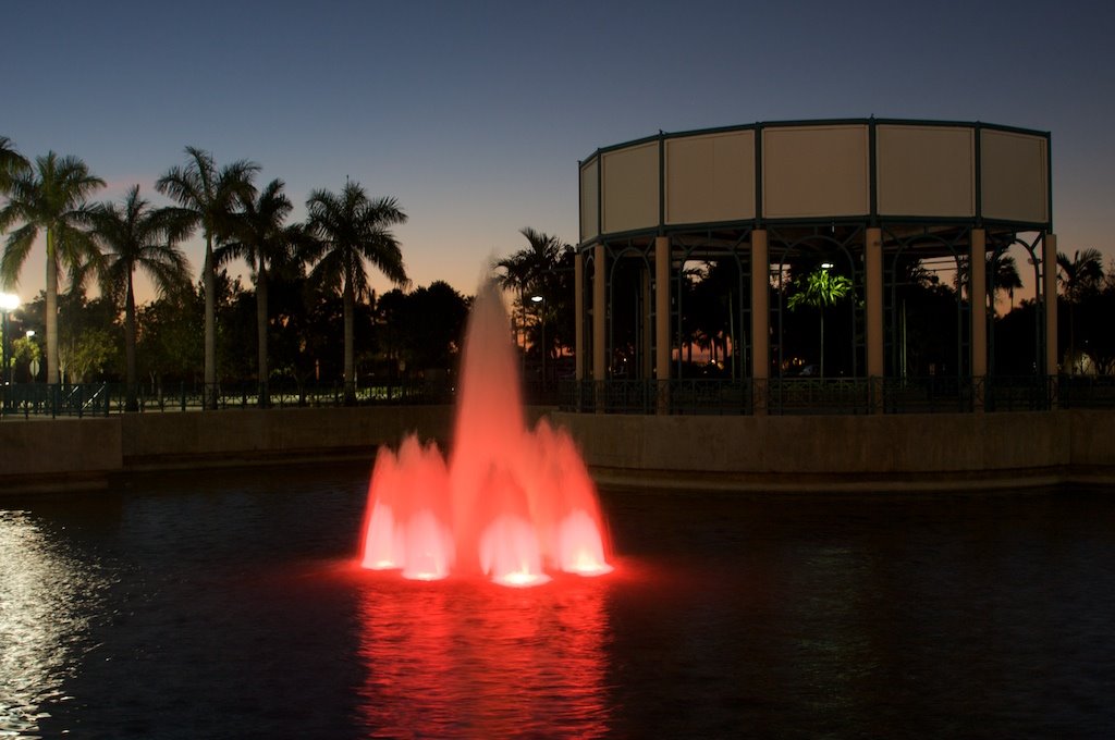 City Of Sunrise Amphitheater at sunset