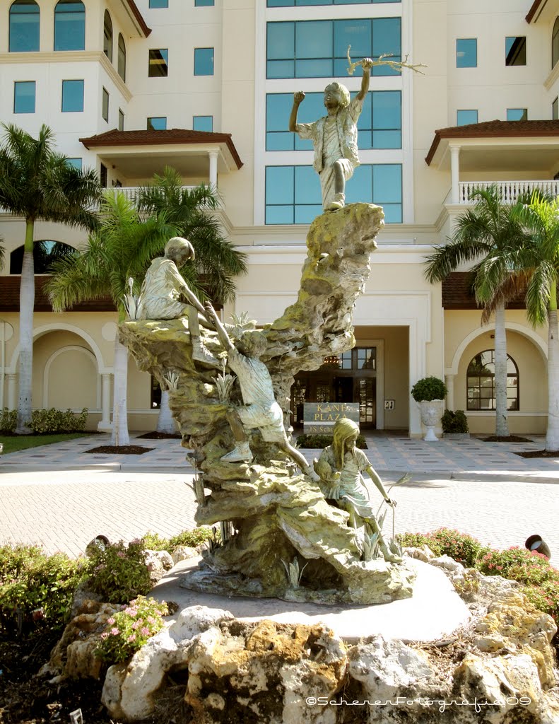 Roundabout At School Street And Main Street, Sarasota, FL
