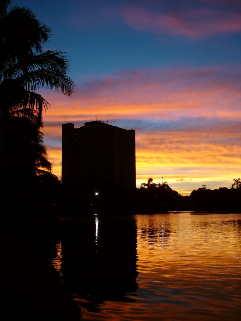 TowerSunsetOverLake