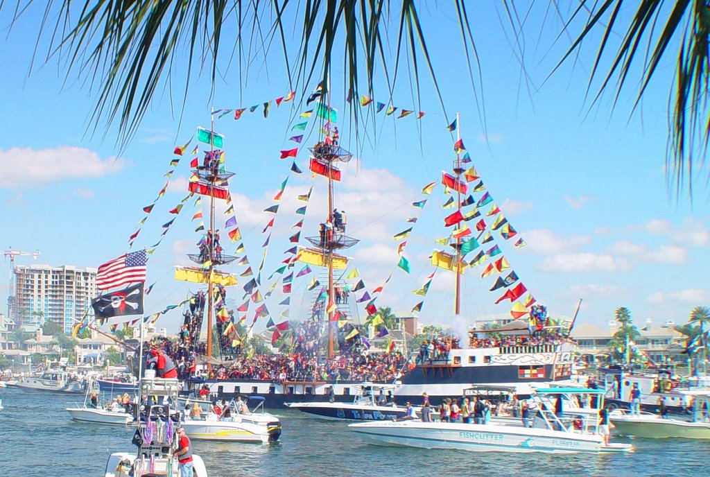 pirate invasion, Gasparilla 2007, Tampa, Florida (1-2007)