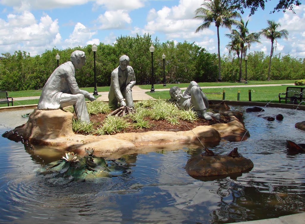 Standbeeld "Uncommon Friends" (Edison, Ford & Firestone), Fort Myers, Florida