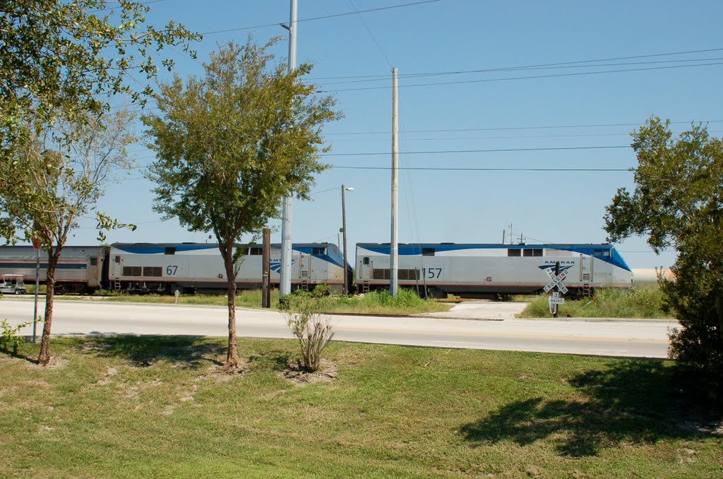 Amtrak Locomotives No. 157 and No. 67 at Winter Haven, FL