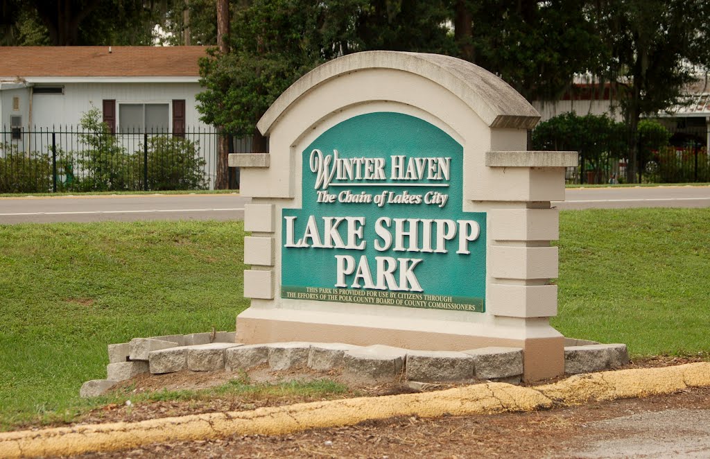 Sign at Lake Shipp Park, Winter Haven, FL