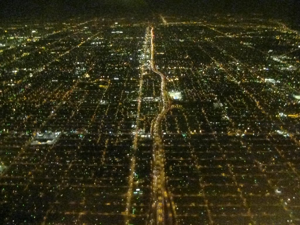 miami at night from above