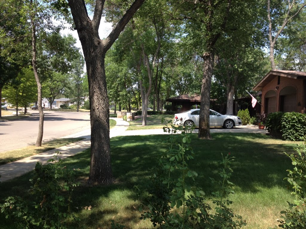 facing north on Eisenhower circle